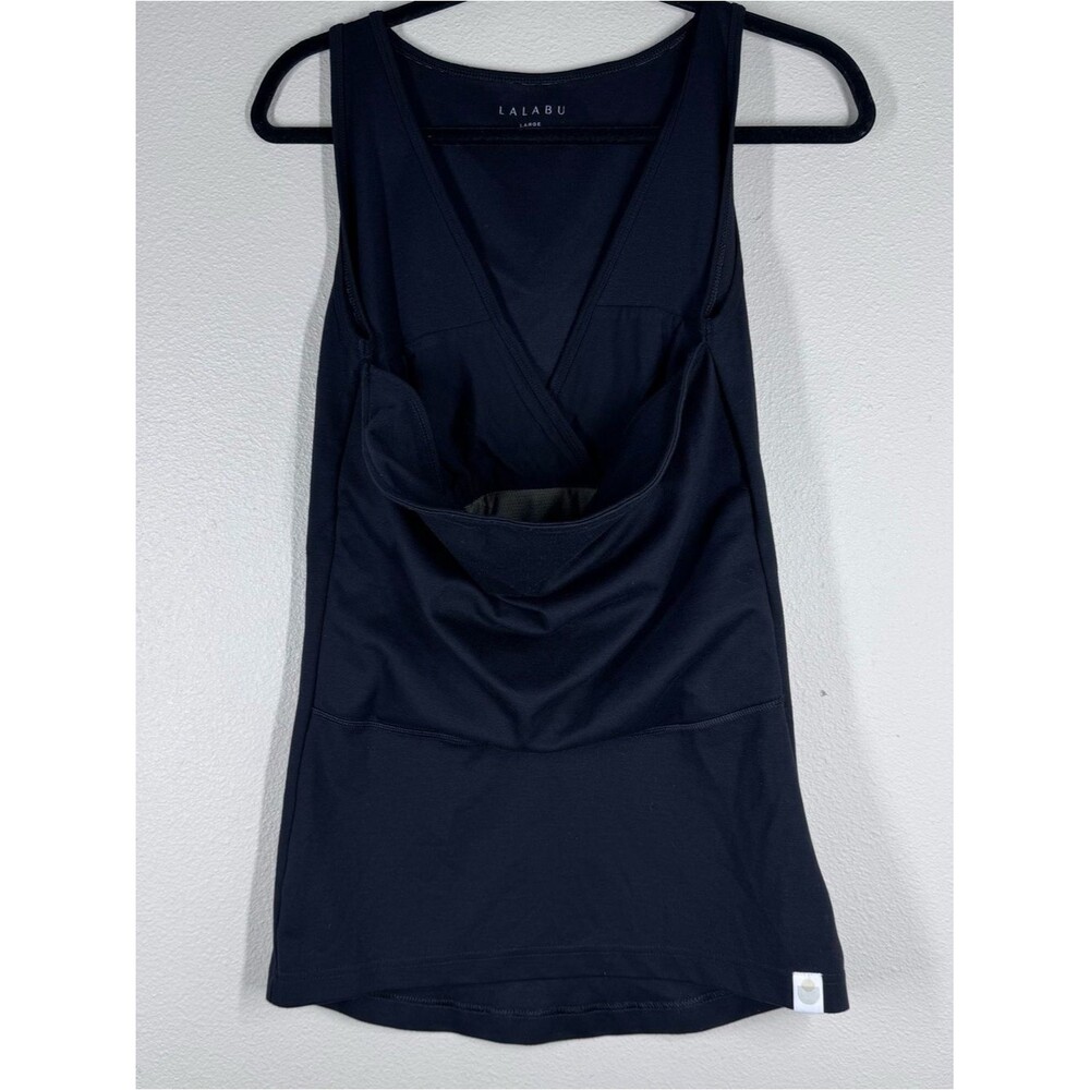 Lalabu Black Soothe Tank Top Kangaroo Pouch Baby Wearing Carrier Size Large